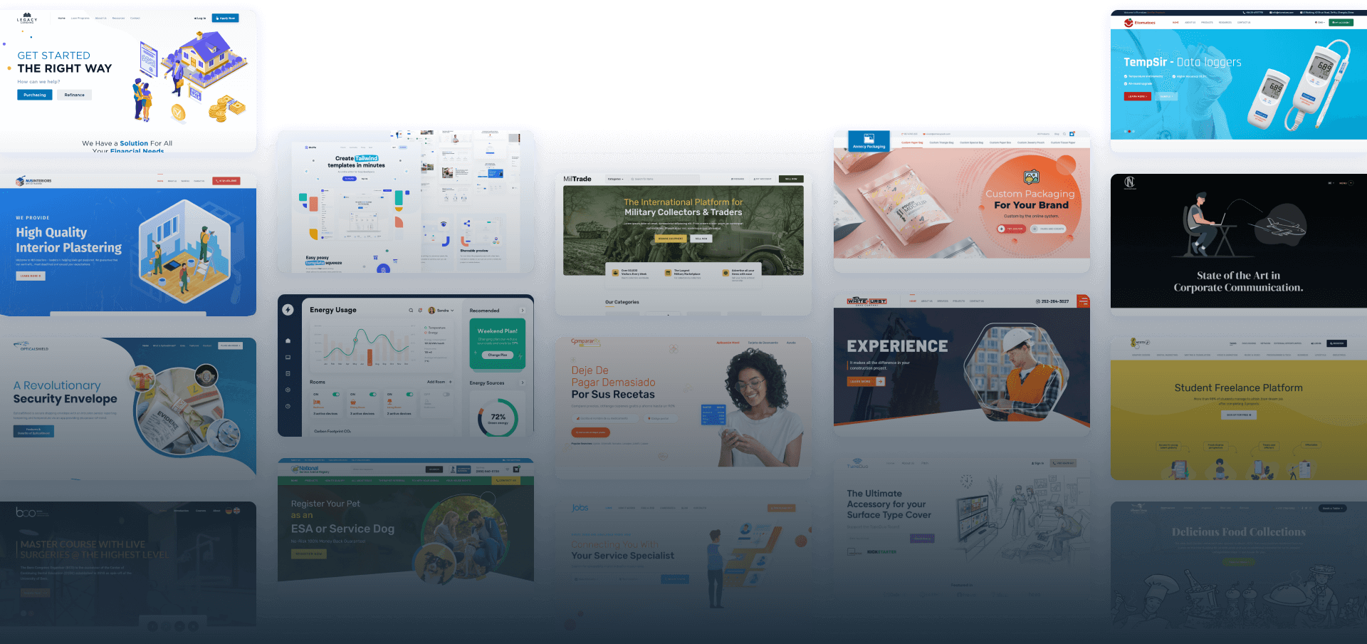 Portfolio website samples